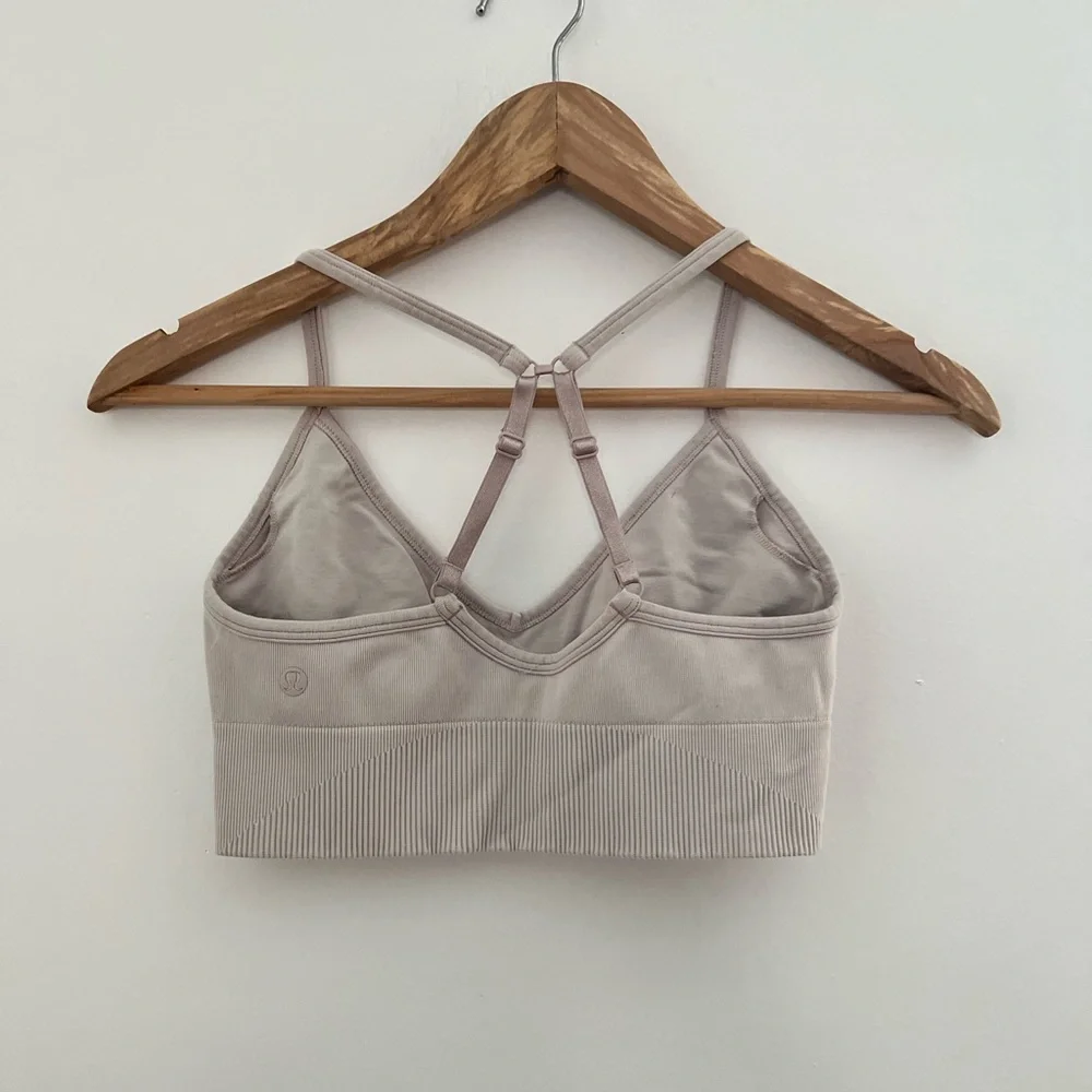 Lululemon Seamless Light Taupe Bralette with Strappy Back